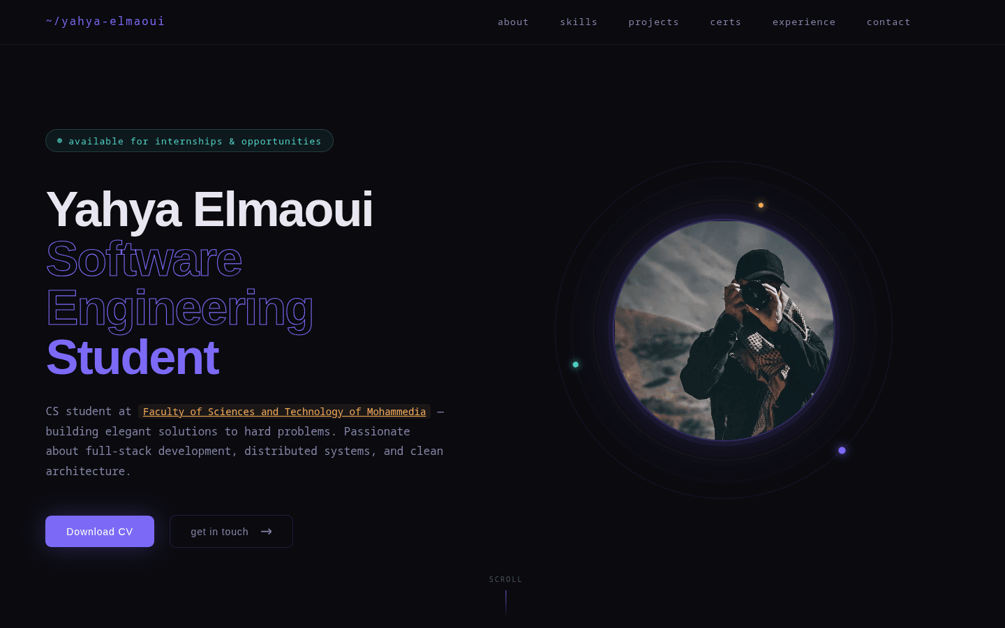 Personal Portfolio project preview
